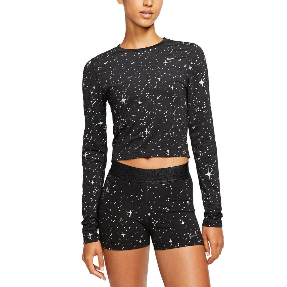 Nike Pro Warm Starry Night Cropped Long Sleeve